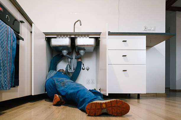 Professional Drain Cleaning technician working in Pompey, NY